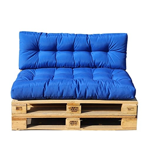 RED DECO Set mit 2 klassischen blauen Outdoor-Kissen - rioubc