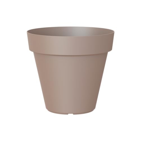 Artevasi Capri-Topf, Runder Plastiktopf, 60cm, Farbe: Taupe
