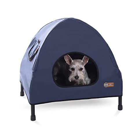 K&H 771602 Pet, erhöhtes, kühlendes Hunde- und Katzenbett mit Dach, klein, S