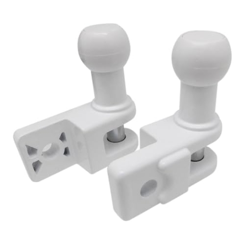 MICEL - 92541 - Geländerhalter Set für Markisen, inkl. Einzelteile für Linke und rechte Markisenarm, weiß, 69 x 30,7 x 73,2 mm