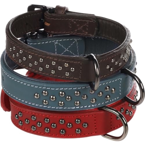 Halsband Denver + SCHMUCKELEMENTEN ROT L 41-50CM 35MM