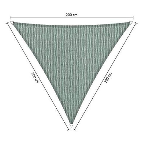 Shadow Comfort Schattensegel Sonnenschutz Wasserdurchlässig HDPE Gartenmarkise für Außen Garten Terrasse UV Block - Dreieck 2x2m - Country Blue
