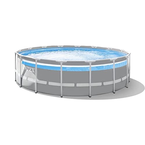 Intex 4,88 m x 1,22 m Prismenrahmen Clearview Premium Poolset, Aufstellgröße: 488 cm x 122 cm (26730 GN)