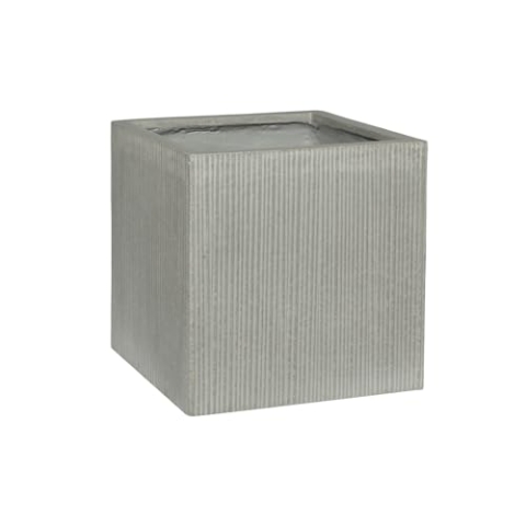 Pottery Pots Plant Pot Block M, Vertically Light Grey | L: 40 x W: 40 x H: 40