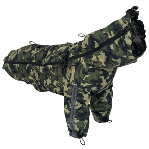 Croci Hiking - Regenmantel für Hunde, tragbar, Go Camouflage, Größe 60 cm - 382 g