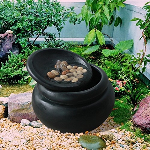 Peaktop Garden Springbrunnen | Outdoor Garden Pot Wasserfall Feature FI0031AA-EU