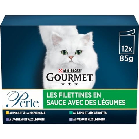 Gourmet Perle Katzenfutter, Mahlzeiten für erwachsene Katzen, 4 x 85 g, Größe & Geschmack wählbar – 12 Stück (48 Frischebeutel)
