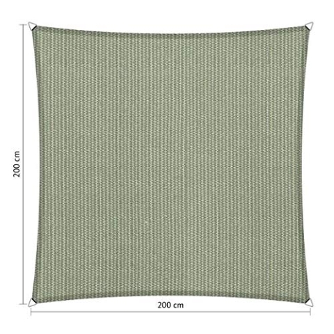 Shadow Comfort Schattensegel Sonnenschutz Wasserdurchlässig HDPE Gartenmarkise für Außen Garten Terrasse UV-Block - Rechteck 2x2m - Moonstone Green