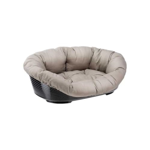 Ferplast Hundebett Hundesofa Katzenbett Hundematte Sofa' 6 Kunststoffkorb mit Waschbarem Gepolstertem Hundekissen, 73 x 55 x h 27 cm.