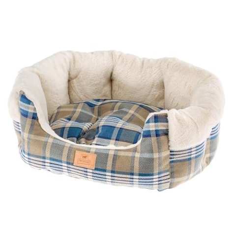 Ferplast Hundebett Katzenbett Katzensofa Etoile 6 herausnehmbares Kissen weiches umweltfreundliches Fell waschbar 72 x 62 x 22 cm
