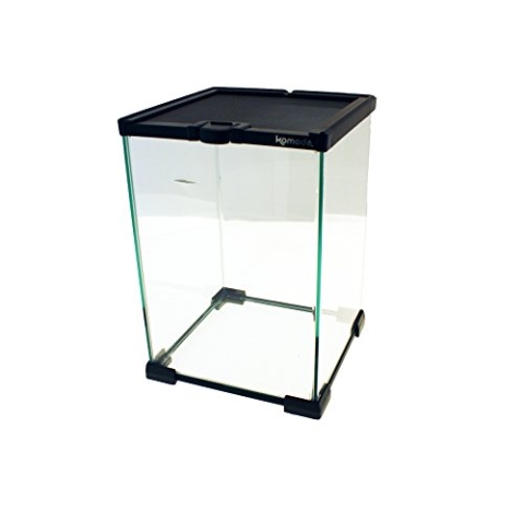 Komodo Nano Habitat mit sicherem Schiebedeckel und wasserdichtem erhöhtem Boden, stapelbar für Jungtiere, Schlangen und Amphibien