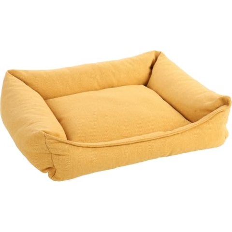 Flamingo Orthopädisches Hundebett Baldar – Rechteckig, Gelb, 80 cm | Ergonomischer & Bequemer Schlafplatz für Hunde!