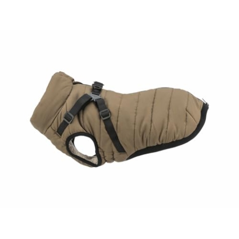 TRIXIE Pirou Winter Harness Mantel, Größe S: 33 cm, Sand