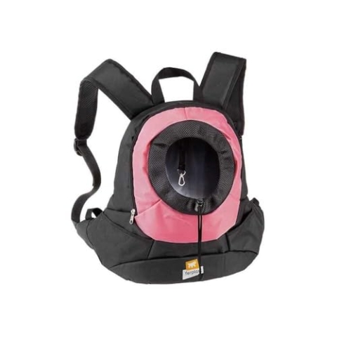 Ferplast Hunderucksack KANGOO, Katzentrucksack, Hundetasche, verstellbare Gurte, Sicherheitsgurt, max. 6 kg, 37 x 16 x 36,5 H cm, Rosa