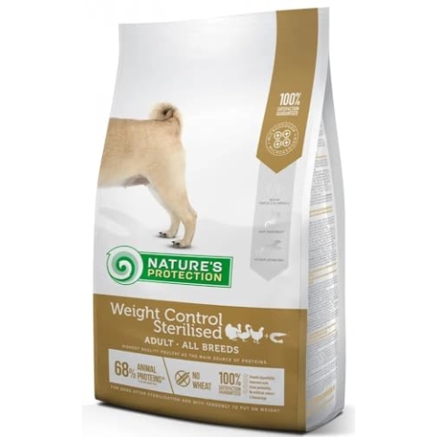 UAB AKVATERA Trockenfutter für Hunde, Naturschutz, 4 kg, sterilisierte Gewichtskontrolle