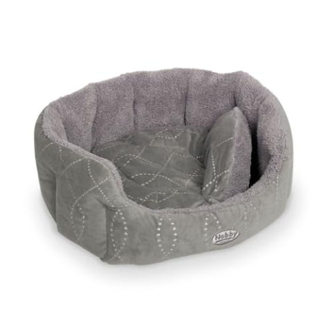 Nobby Komfort Bett oval "CENO" grau / grau L x B x H: 86 x 70 x 24 cm