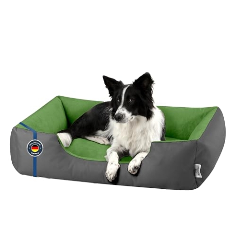 BedDog Hundebett L - Hundekissen - Hundekorb - Hundecouch - Hundesofa - Bezug abziehbar, Waschbar, für Mittel-Kleine Hunde