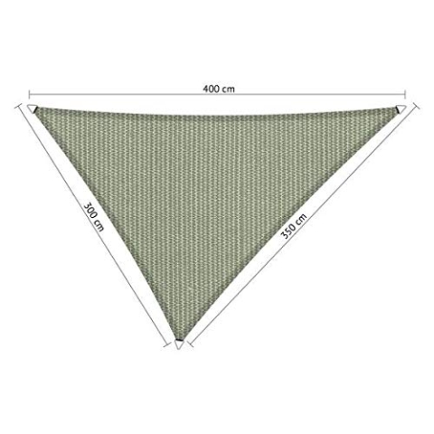 Shadow Comfort Schattensegel Sonnenschutz Wasserdurchlässig HDPE Gartenmarkise für Außenbereich Garten Terrasse UV Block - Dreieck 3x3,50x4m - Moonstone Green