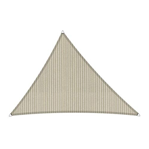 Shadow Comfort Schattensegel Sonnenschutz Wasserdurchlässig HDPE Gartenmarkise für Außen Garten Terrasse UV Block - Dreieck 3,5x4x4,5m - Sahara Sand