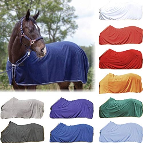 HKM 7901 Abschwitzdecke Polarfleece, Pferdedecke Weidedecke Stalldecke, 75-165