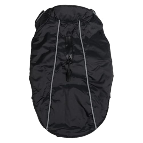 JACK AND VANILLA, Eleganter schwarzer Mantel für kleine Modelle, leicht und bequem, ideal für alle Gelegenheiten, pflegeleicht, Größe 35 cm, Schwarze Farbe, Expeditionsmodell