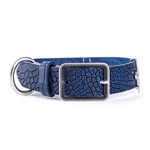 MyFamily 1272 Halskette 49Cm-65Cm-4,0Cm Leder Blau XL Silber Used 1000 g