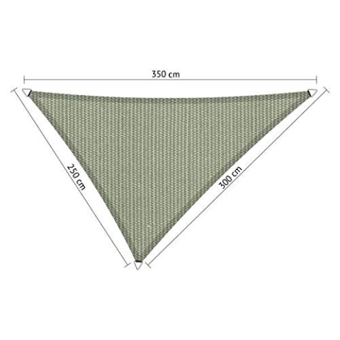 Shadow Comfort Schattensegel Sonnenschutz Wasserdurchlässig HDPE Gartenmarkise für Außen Garten Terrasse UV Block - Dreieck 2,5x3x3,5m - Moonstone Green