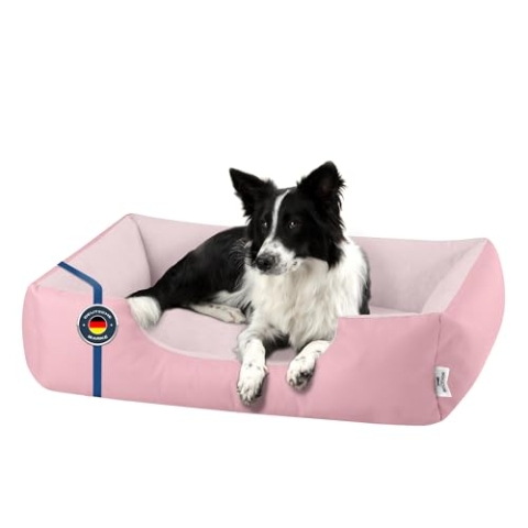 BedDog Hundebett Zara, Hundekissen mit abziehbaren waschbaren Bezug, Hundekorb, Hundesofa, für mittel-große Hunde, L