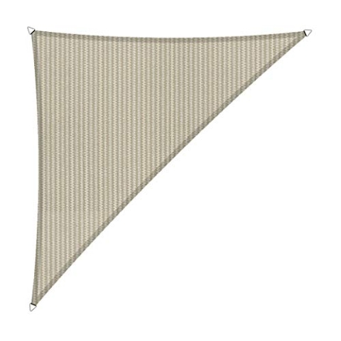 Shadow Comfort Schattensegel Sonnenschutz Wasserdurchlässig HDPE Gartenmarkise für Außen Garten Terrasse UV Block - Dreieck 5x5x7,10m - Sahara Sand