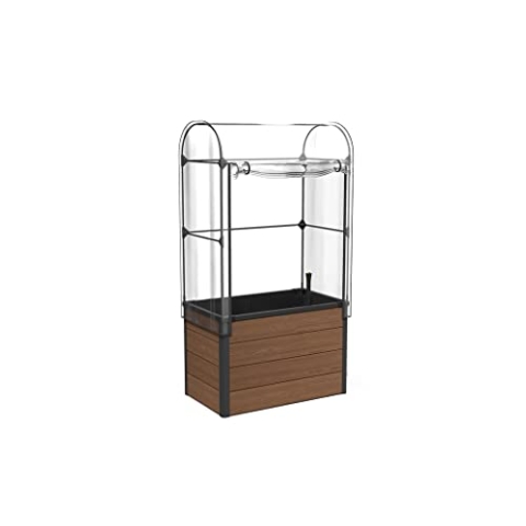 Keter Maple Gewächshaus, braun, Maße 104x71x34,5 cm, ideal für Salat, Blumen oder Kräuter, auch für Balkon, Terrasse oder City Gardening