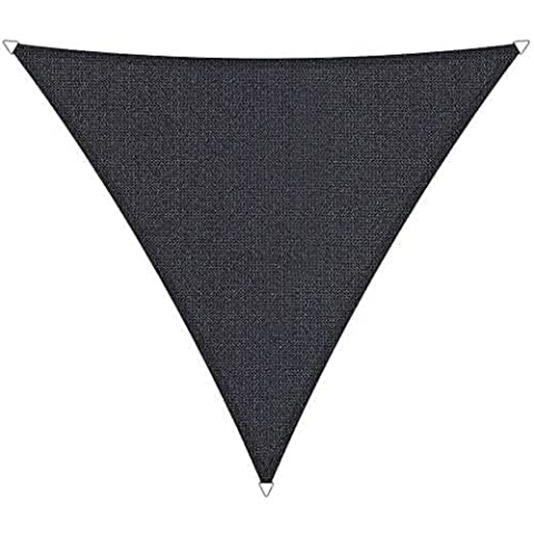 Shadow Comfort Schattensegel Sonnenschutz Wasserdurchlässig HDPE Gartenmarkise für Außen Garten Terrasse UV Block - Dreieck 3,5x4x4,5m - Carbon Schwarz