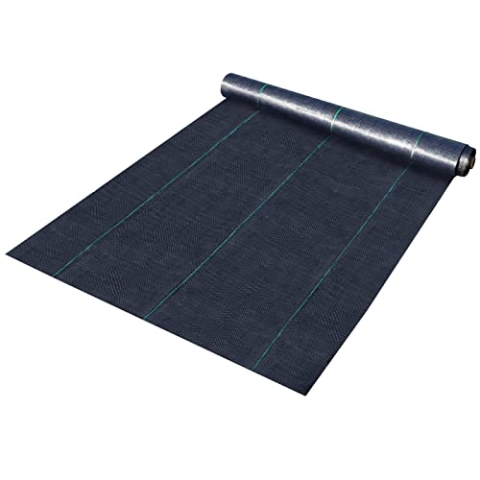 VEVOR Gestepptes Gewebe, 1,8 x 76 m, Geotextil-Unkrautvlies für Garten, PP mit hoher Dichte, Textilbasis, 4,1 Unzen, für Bodenbedeckung, Garten, Landwirtschaft, Schwarz