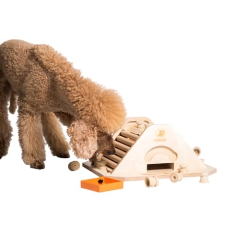 My Intelligent Dogs Pyramid Interaktives Hundespielzeug aus Holz Intelligentes Spielzeug für Hunde