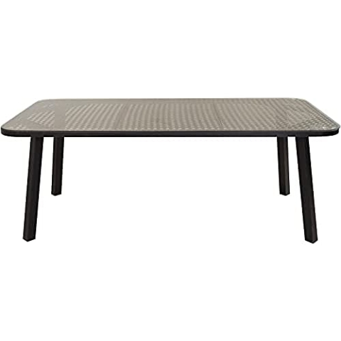 Venture Home Paola Dining Table - Black Steel/Nature Wicker - 200 * 100