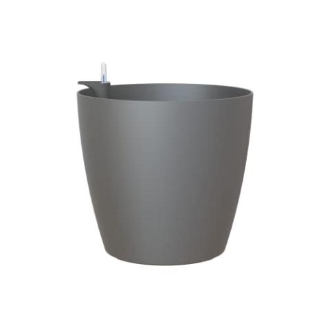 ARTEVASI San Remo Übertopf, matt, mit Selbstbewässerungssystem, 36 cm, anthrazit
