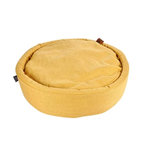 Wicotex Love Story, Korb, rund, Polyester, Ø 60 x 15 cm, Cosy Golden Gelb