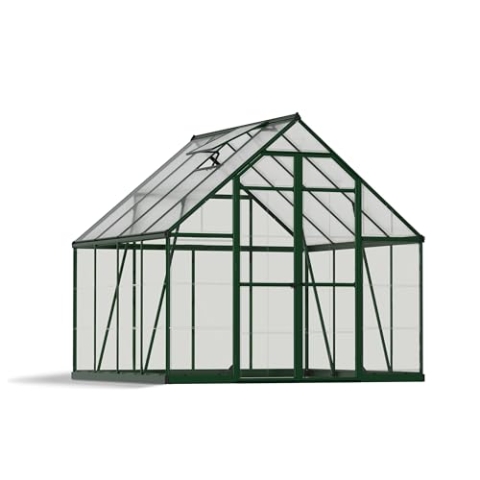 Canopia by Palram Gewächshaus Gross Balance 8x8 Treibhaus 247x244 cm Aluminium Grün Tomatenhaus Polycarbonatplatten UV-beständig