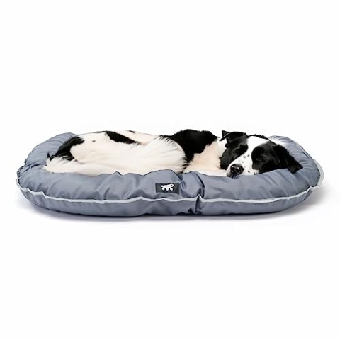 Ferplast Hundekissen Hundesofa Hundebette für Große Hunde Hundekorb Abnehmbarer Bezug Orthopädisches Hundebett Hundematratze Waschbar Hundematte Wasserdicht 110 x 70 x h 8 cm. Grau