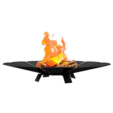 Kratki Fire Sunny Gartenfeuerschale freistehend, rund, Gewicht 10,5 kg, Durchmesser B68,4 cm, Höhe H11,3 cm, aus robustem, hitzebeständigem Stahl hergestellt