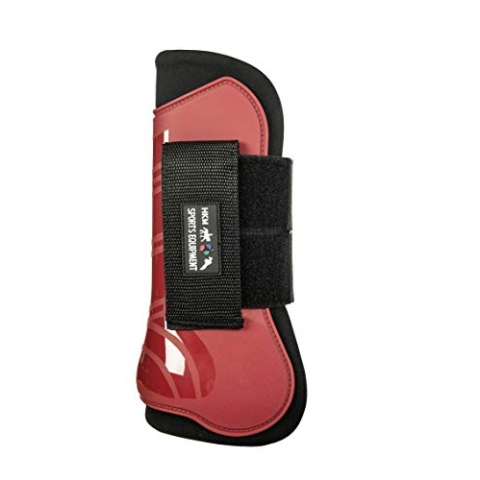 HKM 91993091.0621 Springgamaschen und Streichkappen, 4er Set, Genua, rot/schwarz