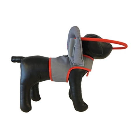 Muffin's Halo - Schutzring für Blinde und schlecht sehende Hunde, hilft bei der Orientierung - Grau, S