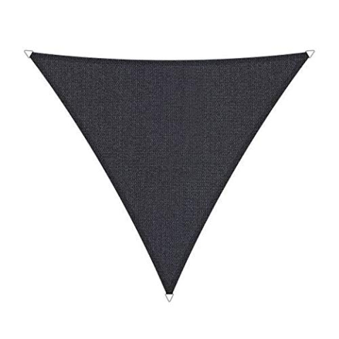 Shadow Comfort Schattensegel Sonnenschutz Wasserdurchlässig HDPE Gartenmarkise für Außen Garten Terrasse UV-Block - Dreieck 6x6x6m - Carbon Schwarz