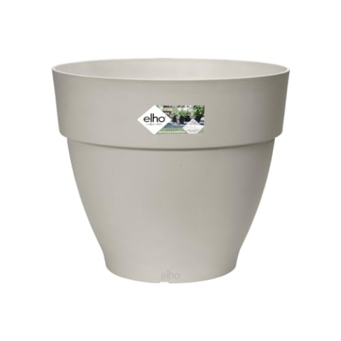 elho Vibia Campana Rund 47 - Blumentopf für Außen - Ø 47.0 x H 40.4 cm - Weiß/Seidenweiß