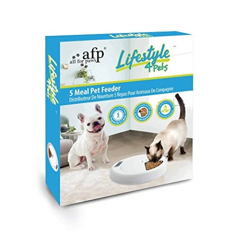 ALL FOR PAWS Lifestyle Automatischer Futterspender für Haustiere, 5 Mahlzeiten, 7,62 kg