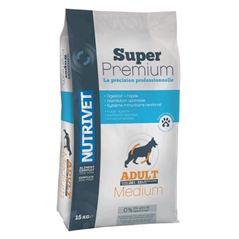 NUTRIVET SUPER Premium Adult 26/15 MEDIUM Chien -Hunde-15 kgs