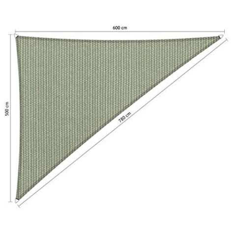 Shadow Comfort Schattensegel Sonnenschutz Wasserdurchlässig HDPE Gartenmarkise für Außen Garten Terrasse UV Block - Dreieck 5x6x7,80m - Moonstone Green