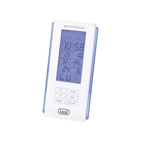 Trevi ME 3108 RC Wetterstation mit Außensensor, weiß, 9 x 5 x 18 cm