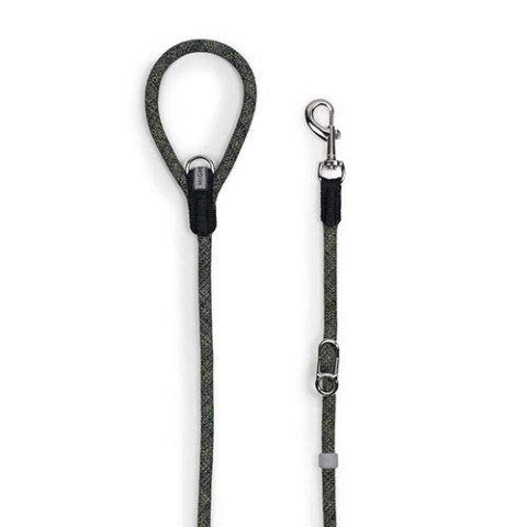 High5Dogs Leisure Leader, robuste Hundeleine, 125 cm Länge, 7 mm Breite, stilvolles schwarzes Design, bequemer Griff, ideal für Spaziergänge und Outdoor-Abenteuer