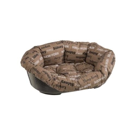 Ferplast Hundebett Hundesofa Katzenbett Hundematte Sofa' 6 Kunststoffkorb mit Waschbarem Gepolstertem Hundekissen, 73 x 55 x h 27 cm.