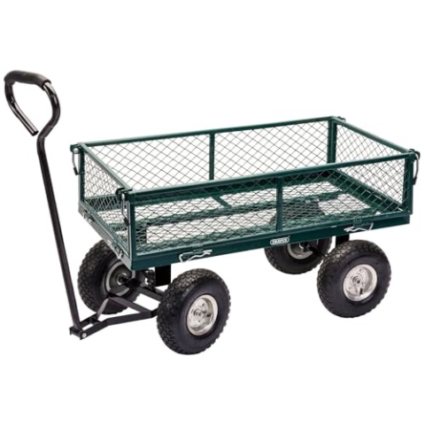 DRAPER Stahlgeflecht-Gartenwagen, – grün